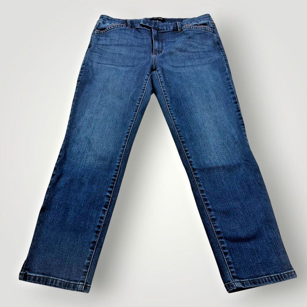 White House Black Market Skinny Crop Jeans Women's Size 10 Medium Blue Wash